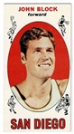 1969 Topps Basketball #9 John Block - San Diego Rockets RC